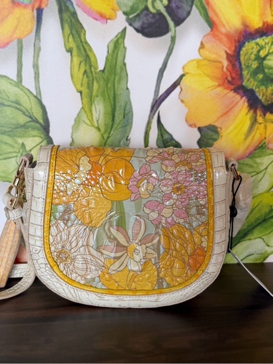 Brahmin Handbags - NWT Brahmin Briar Daffodil Pimlico Leather Crossbody - Beautiful Floral FIRM